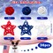 36 Pieces 4th of July Vase Filler for Home Decor Patriotic Bowl Fillers Memorial Day Decoration Decorative Balls for Bowls Vase Natural Rattan Balls for Party Decor(Round and Star)